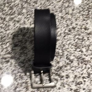 Black leather belt